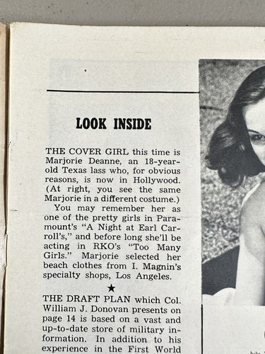 1940 July 30th LOOK Magazine, Marjorie Deanne (B42) - Picture 4 of 5