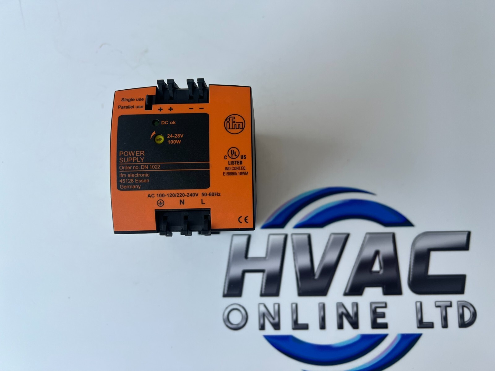 IFM DN1022 Power supply AC Input 100-120/220-240V Output DC 24-28V 4.2A 100w