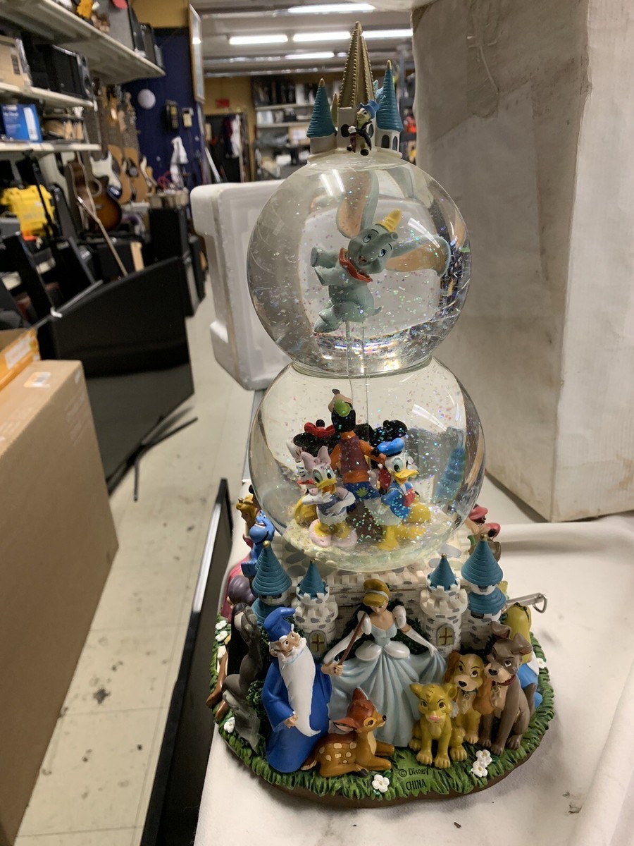 Disney World Character Parade Two Tiered Snow Globe - With