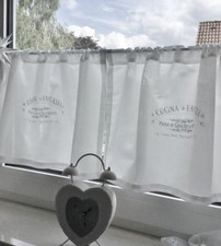 SHABBY Chic GARDINE *CUCINA* LANDHAUS Küche VINTAGE Bistro Scheibengardine