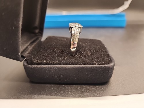 Dillenium Cut White Diamond Simulant in Rhodium over 925 Sz12 - Picture 4 of 10