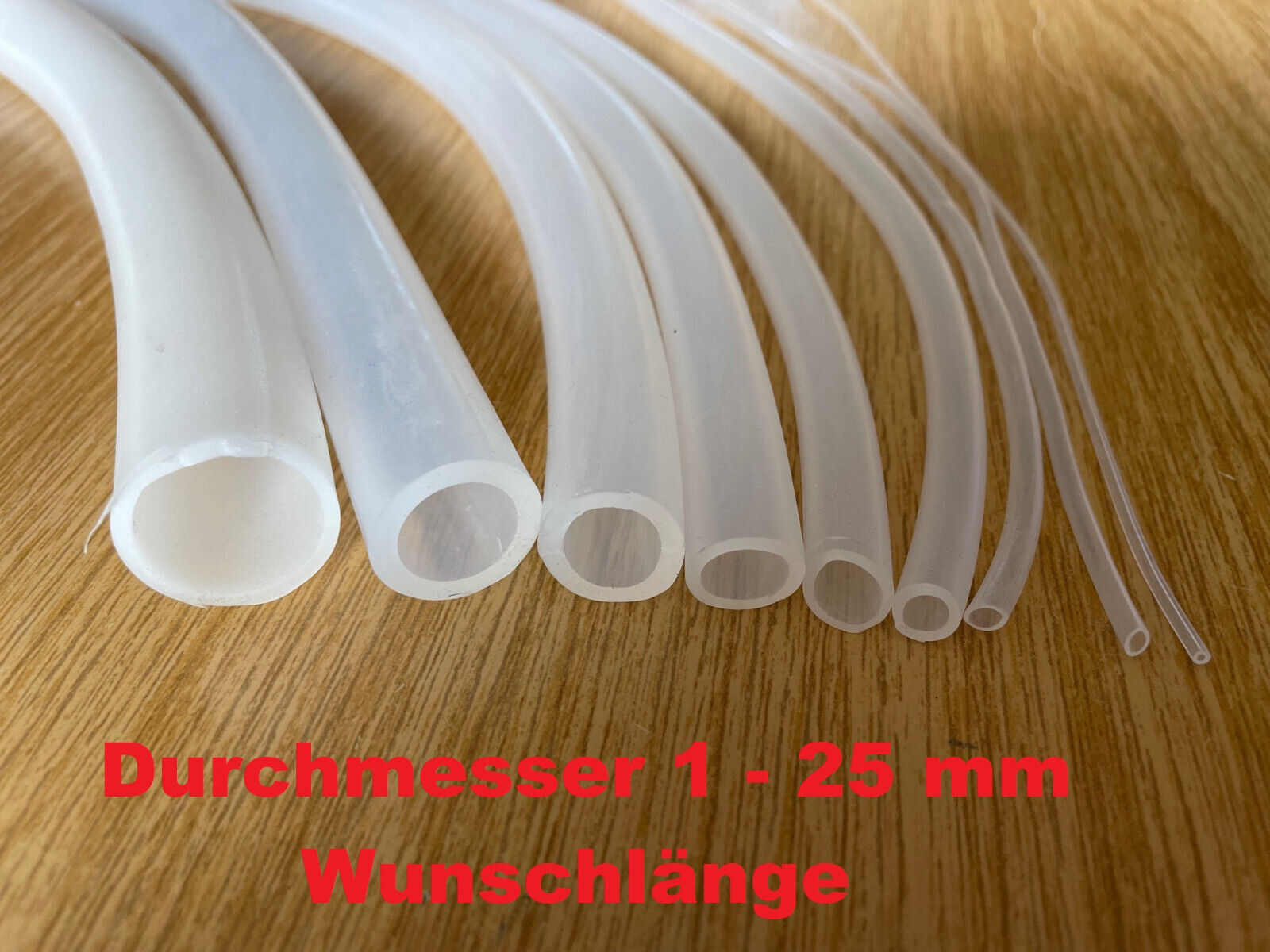 Silikonschlauch Siliconschlauch Milchschlauch D1-25mm lebensmittelecht Wunschlän