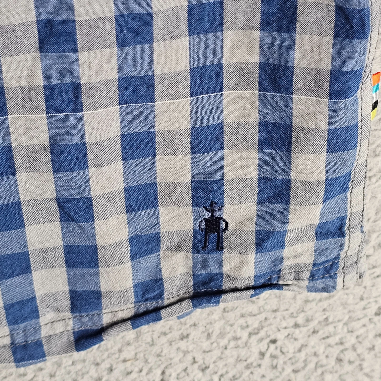 smartwool summit button county gingham merino blend shirt