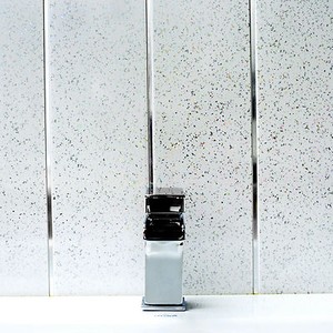 Platinum White Sparkle & Chrome Bathroom PVC Cladding ...