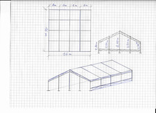 capannone montabile in ferro zincato con copertura 16x16 mt