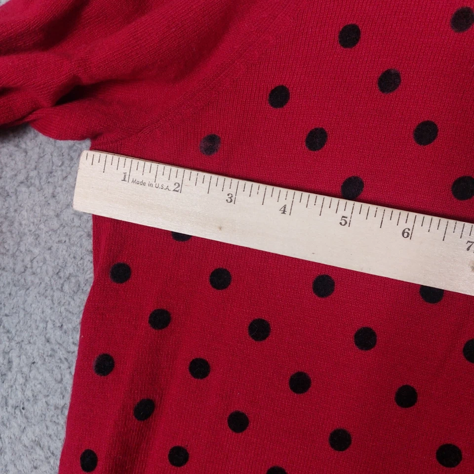 Suéter Elle para mujer M/L? Lunares rojos mangas 3/4 cuello Peter-Pan nuevo con etiquetas $50,00 Foto 4 de 4