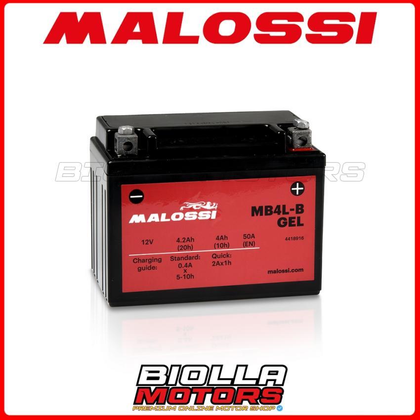 MB4L-B BATTERIA MALOSSI GEL PEUGEOT Ludix LIQUIDO 50 50 2006 2006 YB4L-B 4418916