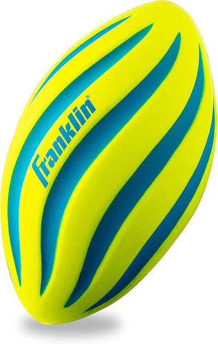 Neon Yellow/Blue Spiral Foam Football - Perfect for Backyard and Beach Play - Bild 3 von 9