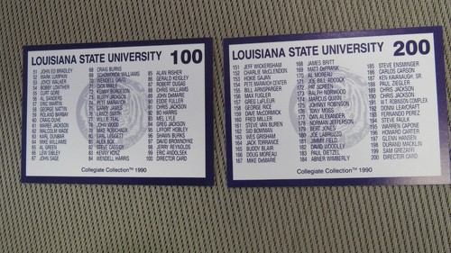 LSU (Louisiana State University) 1990 COLLEGIATE COLLECTION CARD SET 1-200 mint - Picture 12 of 12