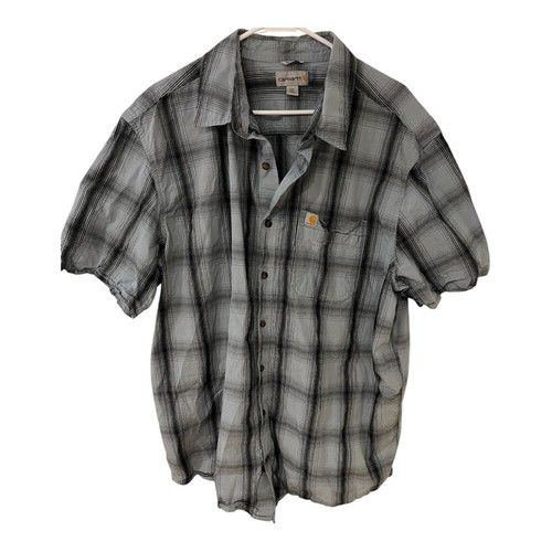 Carhartt Black and Gray Casual Button Down Shirt - Picture 1 of 3