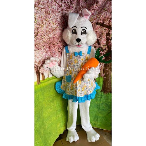 Deluxe Professional Mall Quality Mrs Easter Bunny Rabbit Mascot Costume New #EB6 - Picture 2 of 10