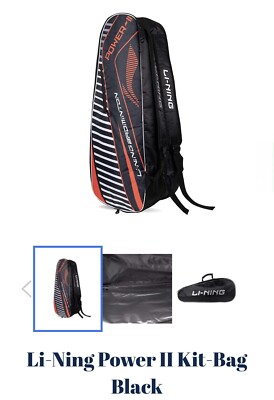 Li-Ning Power II Badminton kit bag (Black)
