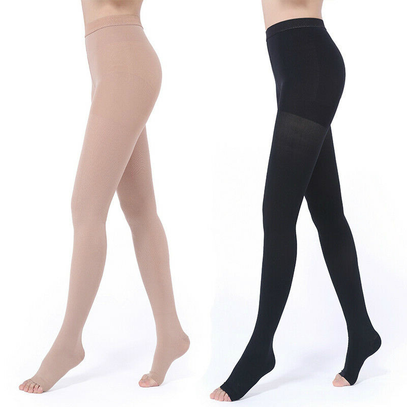 Medical Pantyhose Support Open Toe Opaque Compression Stockings 23 32 mmHg Hose