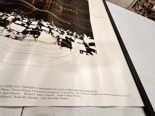 2001 The Philadelphia Orchestra Inaugural Season Kimmel Center Poster 26" x 26" - Picture 5 of 11