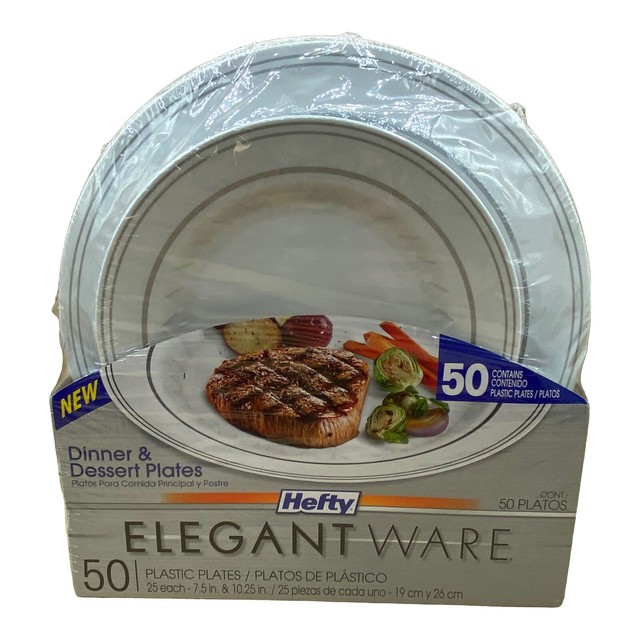 Hefty ElegantWare White Plates 4pack (each pk 50 count ) for sale