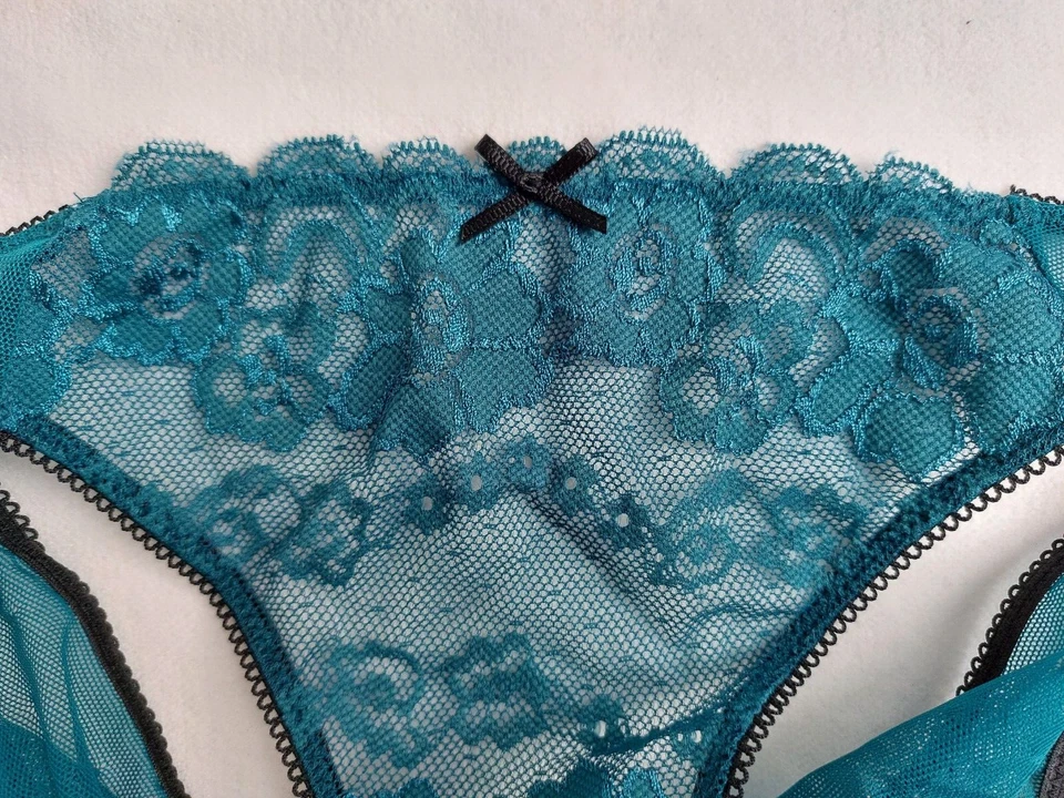 NUEVO Precioso Bikini Tommy Hilfiger Verde Mar Con Cordones Bianca Bragas S Foto 2 de 3