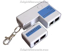 Mini CABLE TESTER Compact Keychain RJ45/RJ11 Cat 5 NEW!