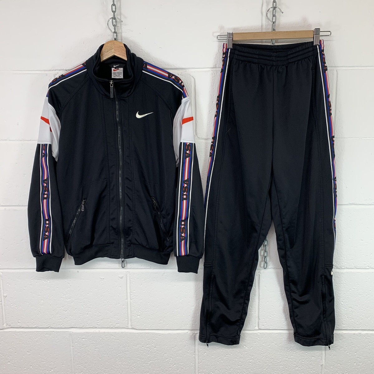 NIKE RETRO VINTAGE 90s CASUALS FULL TRACK JACKET PANTS NIKE RETRO VINTAGE 90s CASUALS FULL TRACK JACKET PANTS