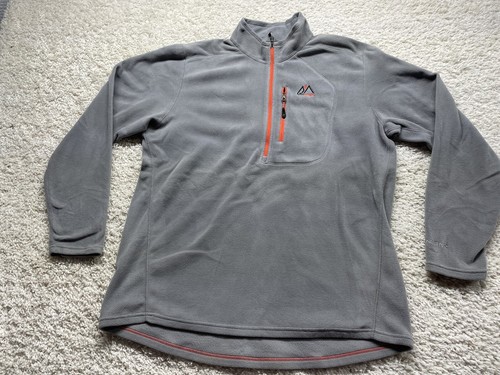 Maglione Mtn Logic 1/4 zip grigio pile uomo XXL 2XL USATO IN OTTIME CONDIZIONI - Foto 1 di 9