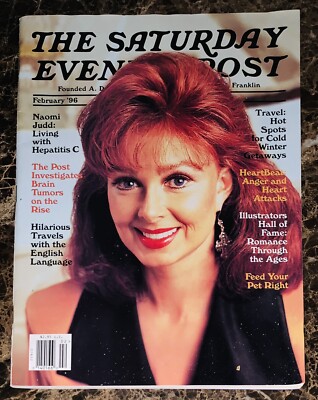Saturday Evening Naomi Judd Cover February 1996 Very Good Condition