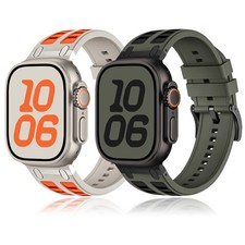 For Apple Watch Silicone Rubber Sport Band 49mm Ultra 3 2 1 S11 10 9 8 7 6 5 4