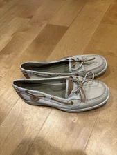 Sperry women Angelfish 1 Eye Boat Shoes sz 11 light beige