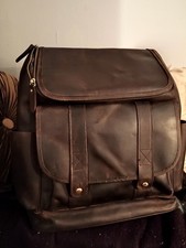 full grain leather backpack