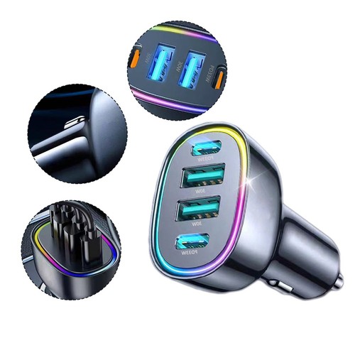 For Car Cameras 100W Car Charger Aluminium Alloy Material Fast Charge Capability - Picture 6 of 24
