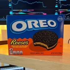 1 Package Nabisco Oreo Reese’s Peanut Butter Creme Oreo Crumb Cookies 10.81 oz