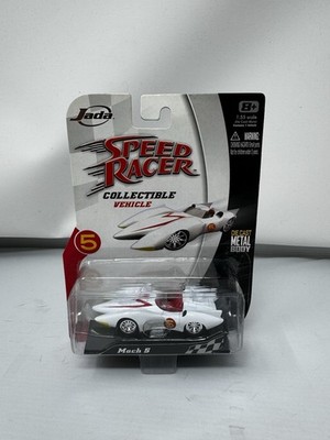 NIB Jada Toys Metals Die Cast Speed Racer White Mach 5 Collectible Vehicle 1