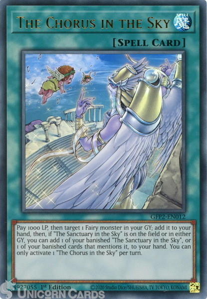 GFP2-EN012 The Chorus in the Sky Ultra Rare 1st Edition Mint YuGiOh Card