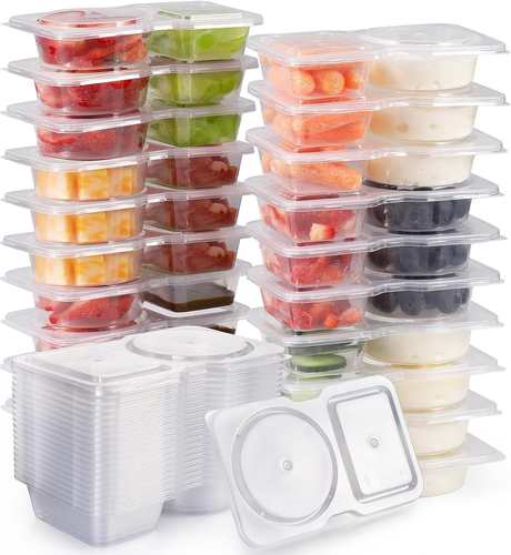 20Pcs Clear Reusable Snack Containers with Lids – Eco-Friendly & Durable