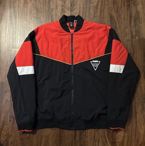 Puma The Weeknd XO Rare Collab Bomber Jacket Men’s Size 2XL Black Red EUC