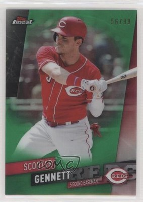 2019 Topps Finest Green Refractor 56/99 Scooter Gennett #58 02v3