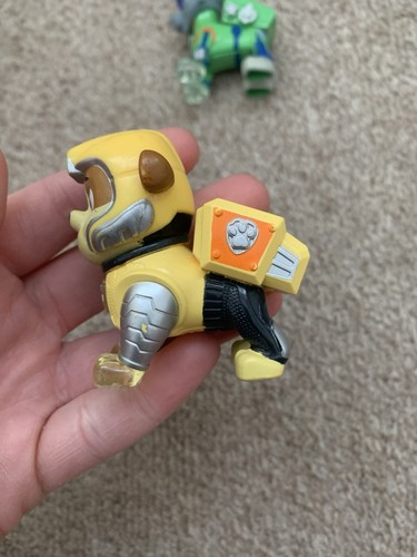 Rare Full Set Of Paw Patrol Mighty Pups Charged Up Figures Rocky Rubble Zuma - Picture 16 of 20