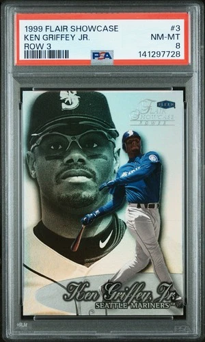 1999 Flair Showcase Ken Griffey Jr Row 3 #3  PSA 8 Mariners HOF