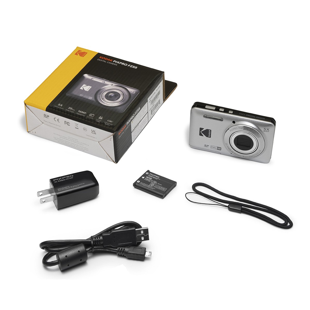 Kodak PIXPRO FZ55 Friendly Zoom Digital Camera, Silver | eBay