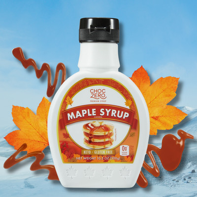 ChocZeros Maple Syrup. Sugar free, Low Carb, Sugar Alcohol free, (12oz)