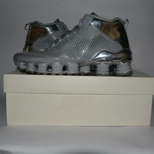 Nike Shox TLX Mid SP Flywire Zapatos Hombres Talla 13 Plata Cromo Tenis 677737 003