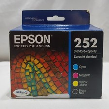 Genuine Epson 252 Standard Black Cyan Yellow Magenta Ink Cartridges EXP 2025