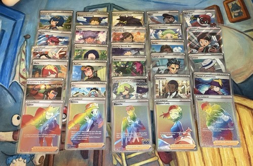 Pokemon Card TCG Mixed Lot Of 29 Full Art Trainers Serena Mela Skyla + NM