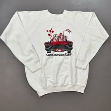 Vintage 80s Coca Cola Catch The Wave Crewneck XL USA