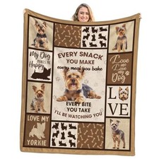 Yorkie Blanket for Dog Lover,Yorkie Lovers Gifts Throw Blanket 50 x 60in