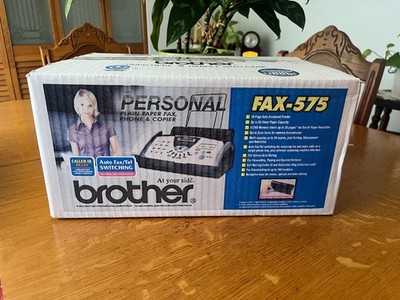 Brother FAX-575 Personal Plain Paper Fax Machine with Phone and Copier - New