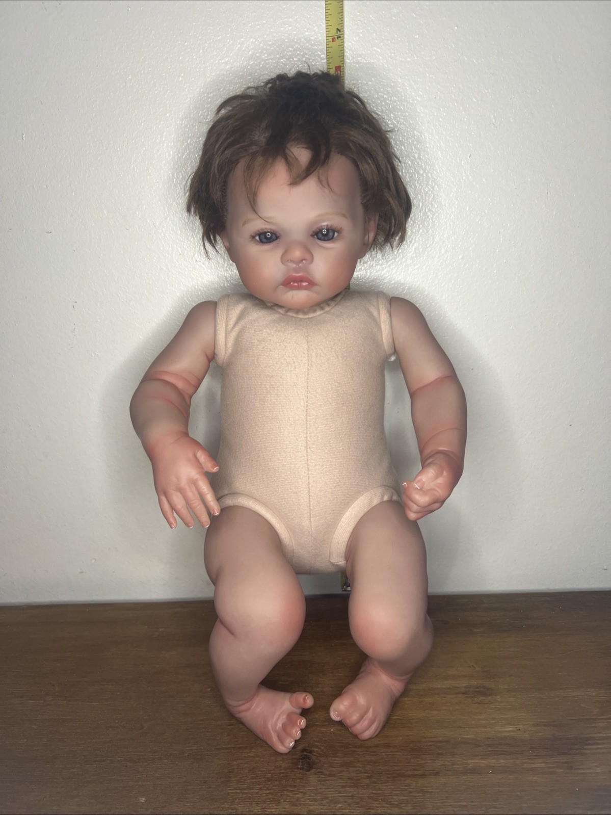16&rdquo; Vintage Reborn  CUTE Baby Boy Doll Brown Hair Blue Eye