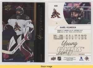 2021-22 Upper Deck Series 2 Young Guns Silver Foil Karel Vejmelka #458 Rookie RC