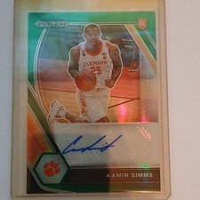 Panini Prizm Draft Picks Prizm Rookie Autograph Aamir Simms Clemson DP-ASI