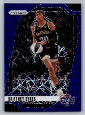 Brittney Sykes 2024 Panini Prizm WNBA #80 Blue Velocity Prizm Washington Mystics