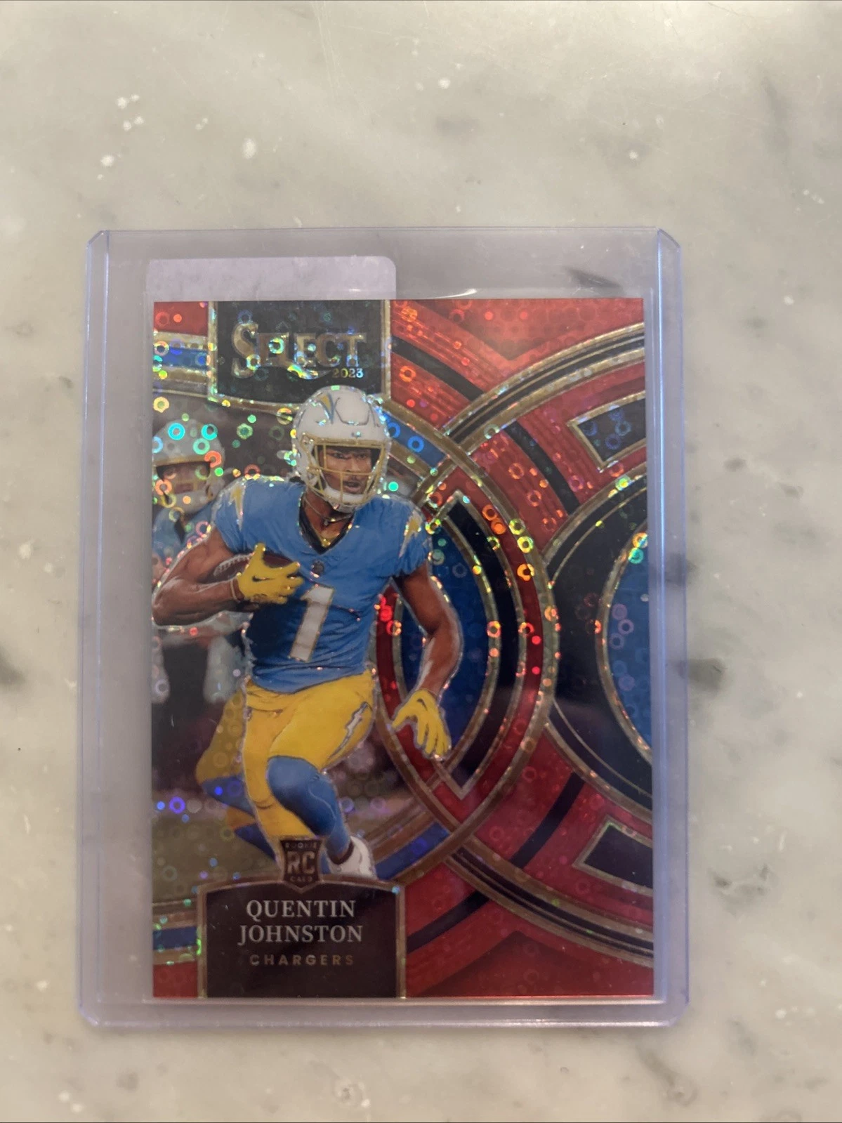 2023 Select Quentin Johnston Disco Red Prizms /49 #196 RC Premier Chargers