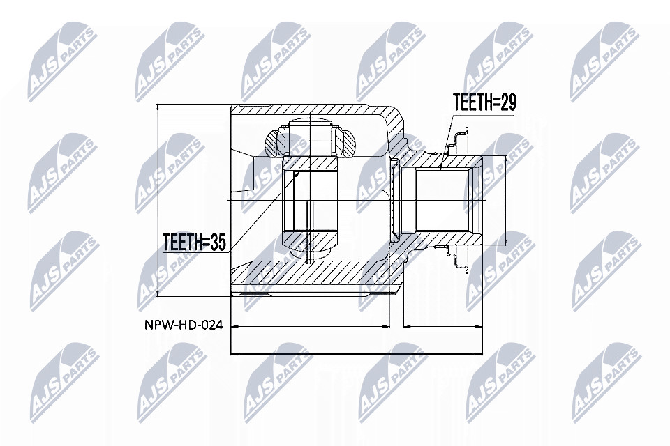 Nty Inner Cv Joint For Honda Pilot 09-, Acura Mdx 07- /Right - Image 15